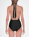 OPHELIA BLACK BELTED ONE PIECE