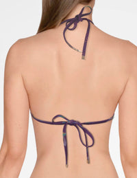 PANTERPE BEADED TIE BIKINI TOP