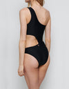 NADIA TRI-COLOR ONE SHOULDER MAILLOT