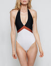 NAOMI PLUNGING HALTER NECK MAILLOT